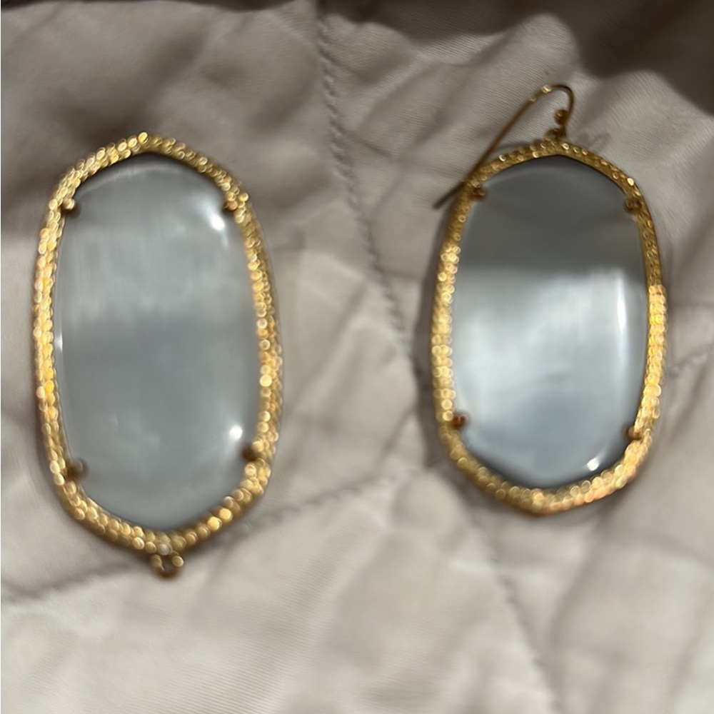 Kendra Scott Large Silver Earings